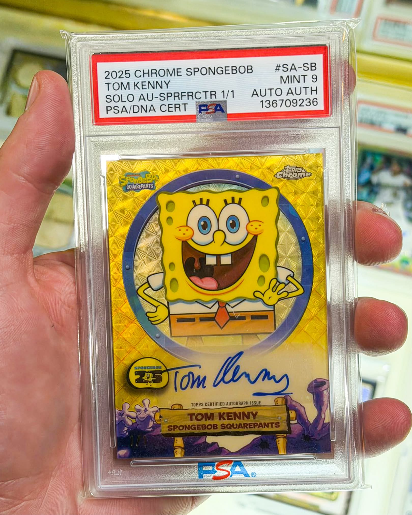Lucky haul in SpongeBob hobby box with auto and parallels