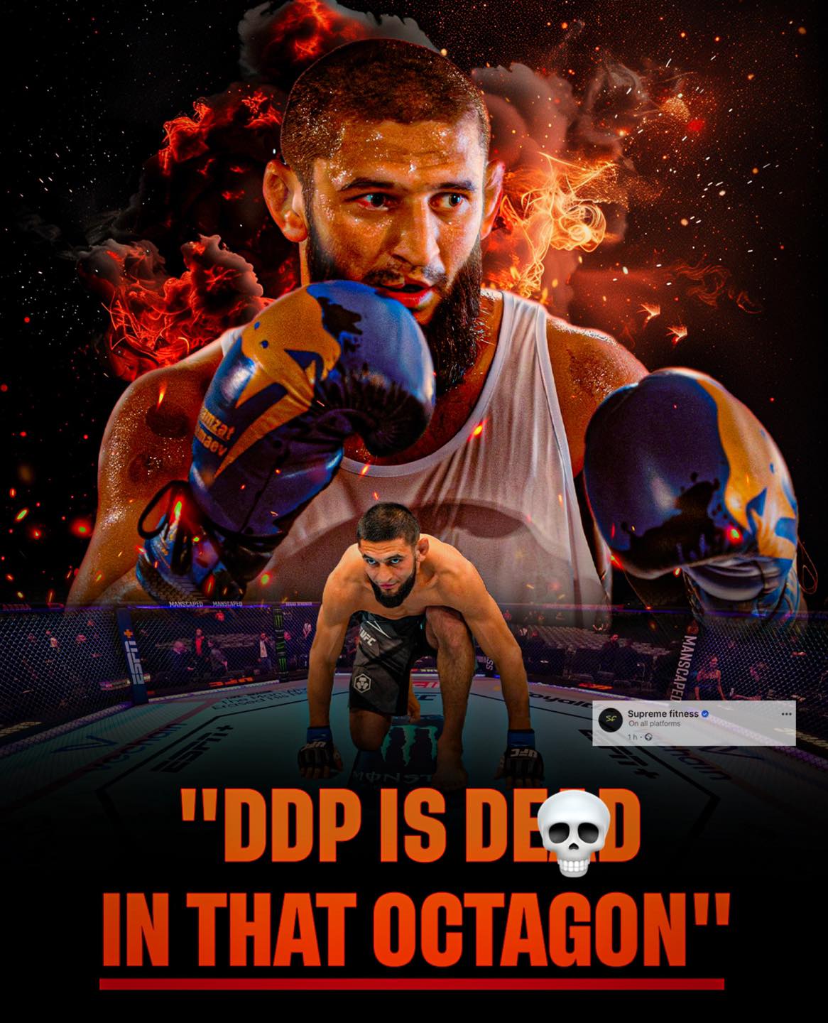 Supreme - MMA Fans' Reaction to Khamzat Chimaev vs. DDP 💯🔥😳 With just a ...