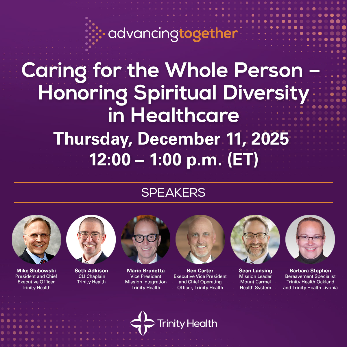 Trinity Health - Join us for the next Advancing Together... | Facebook