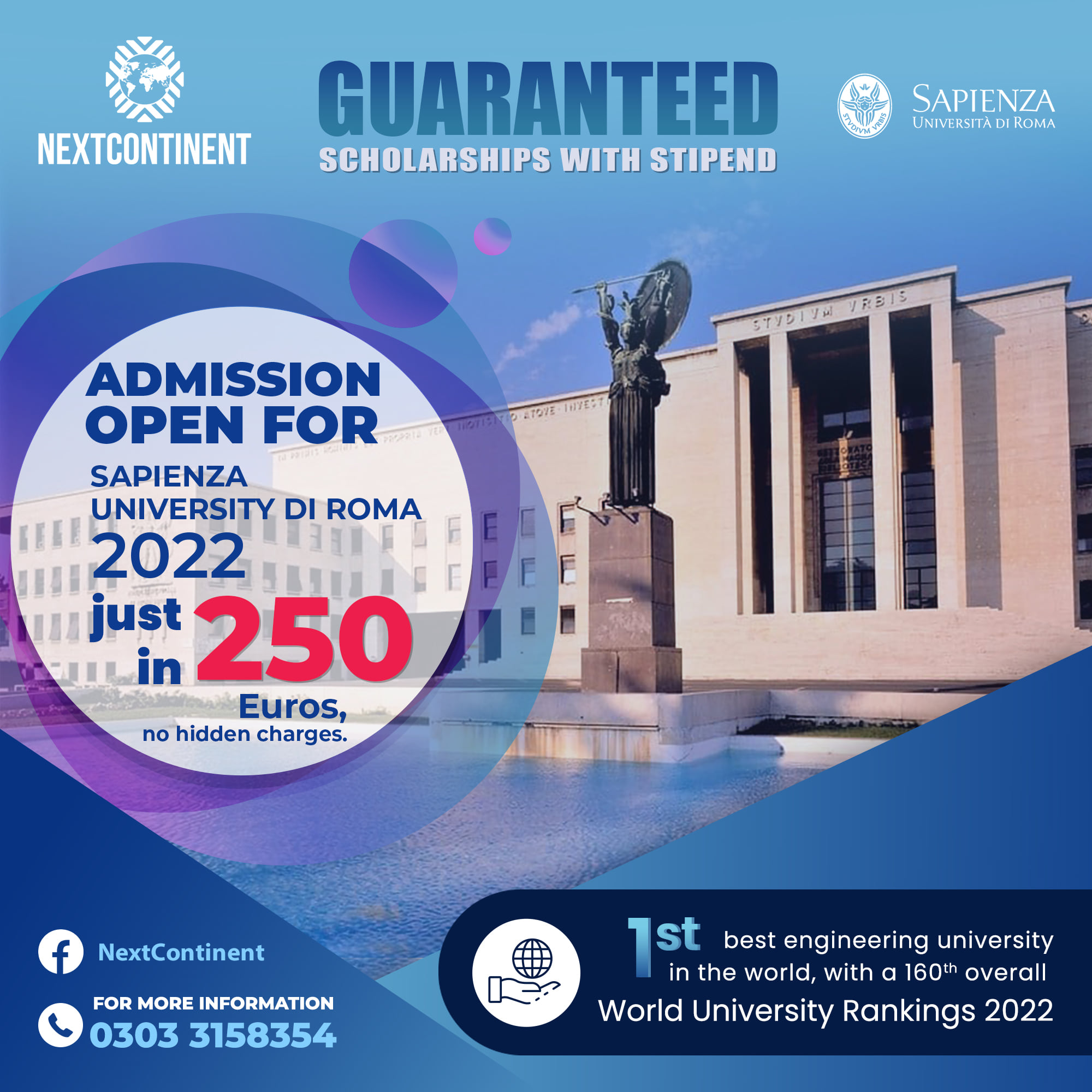 Next Continent - *STUDY IN THE 1ST BEST UNIVERSITY OF ITALY.* *SAPIENZA ...
