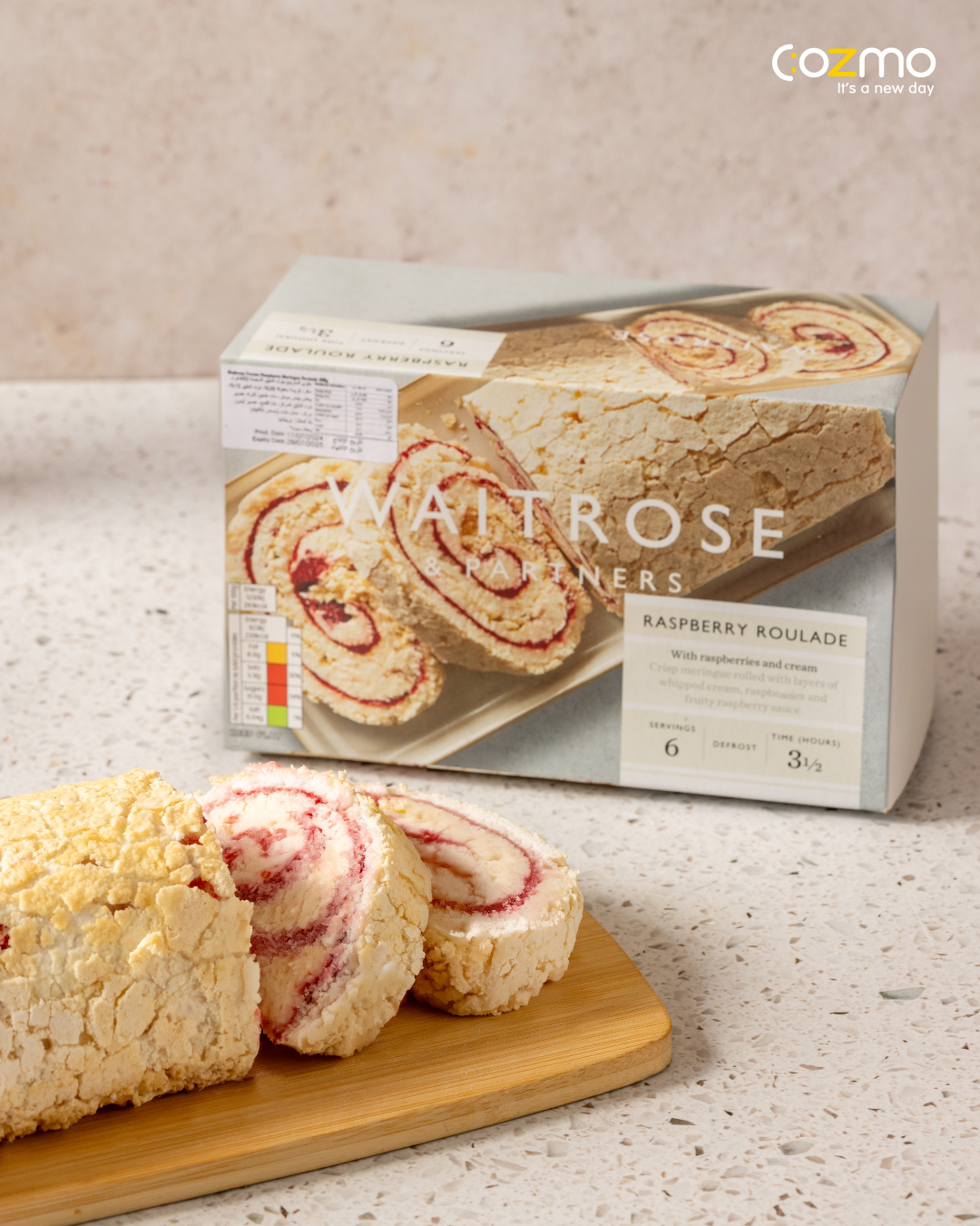 Cozmo - 😋 Hand rolled meringue filled with whipped cream, raspberry ...
