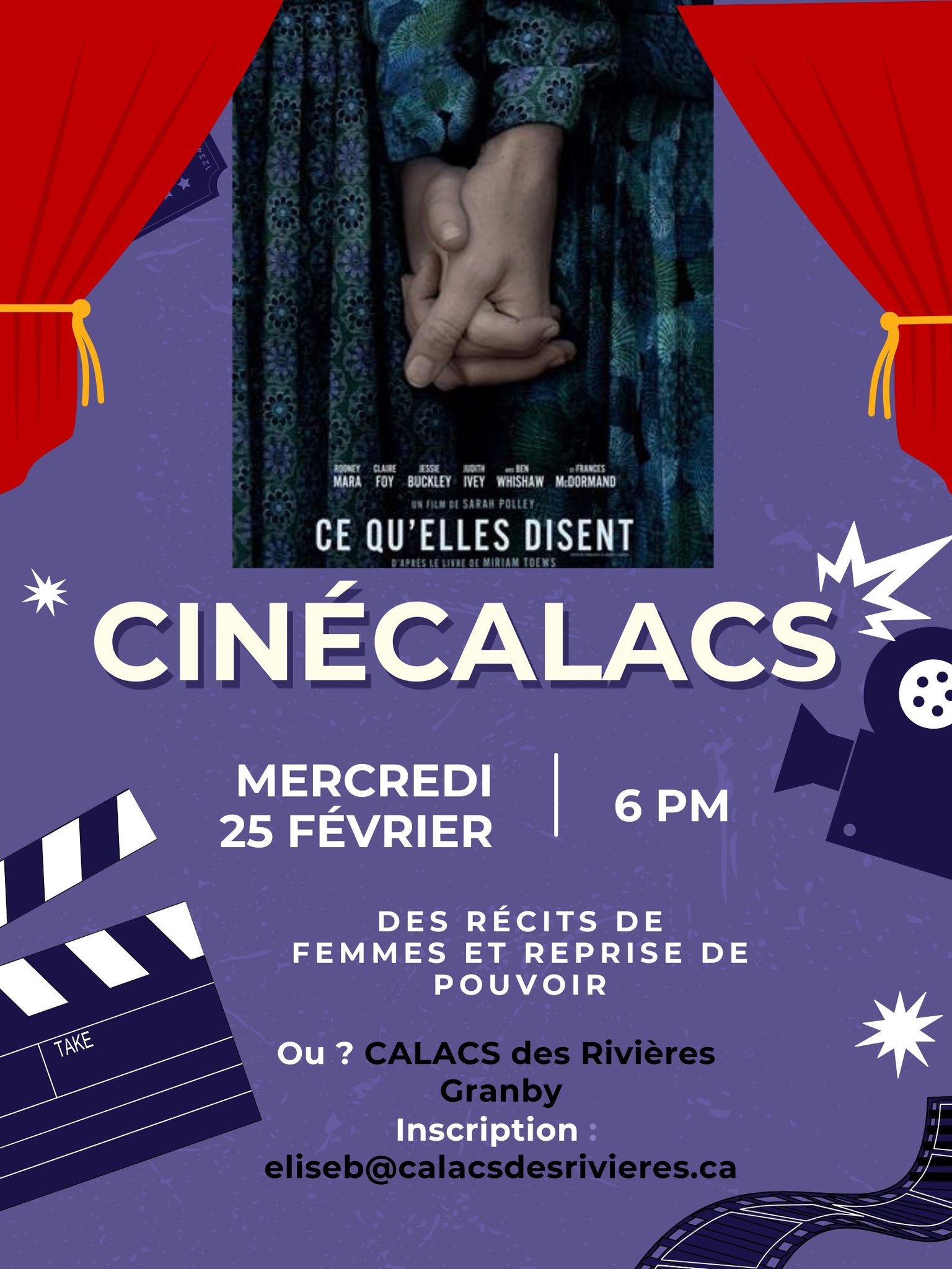 Calacs - 🎬 Cinécalacs ! Nous vous invitons à un visionnement collectif ...