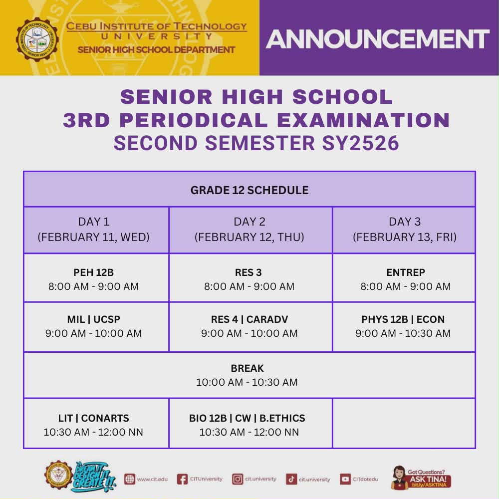 CIT-U Senior High School | Cebu City