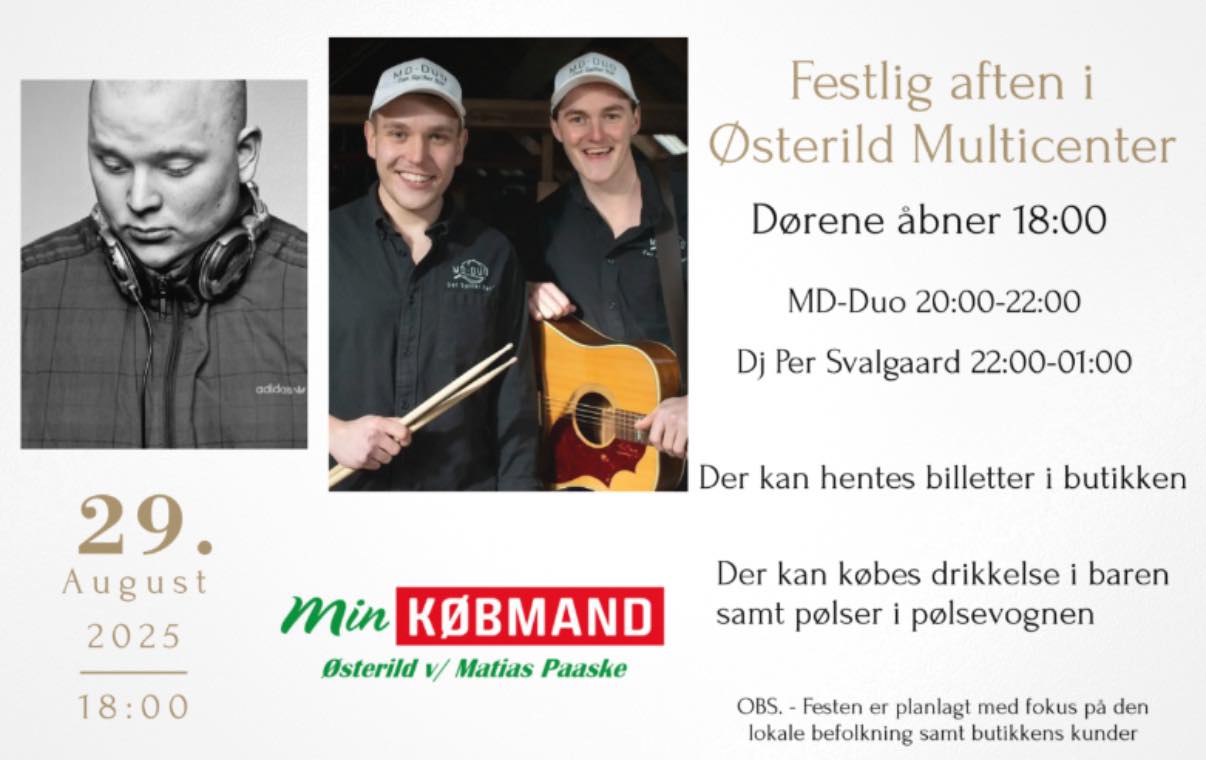 🕺GRATIS KONCERT MED... - Min Købmand Østerild v/Matias Paaske | Facebook