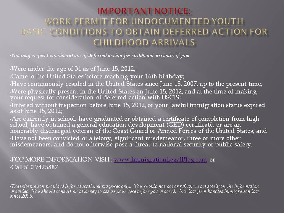 Deferred Action for Childhood Arrivals (DACA)