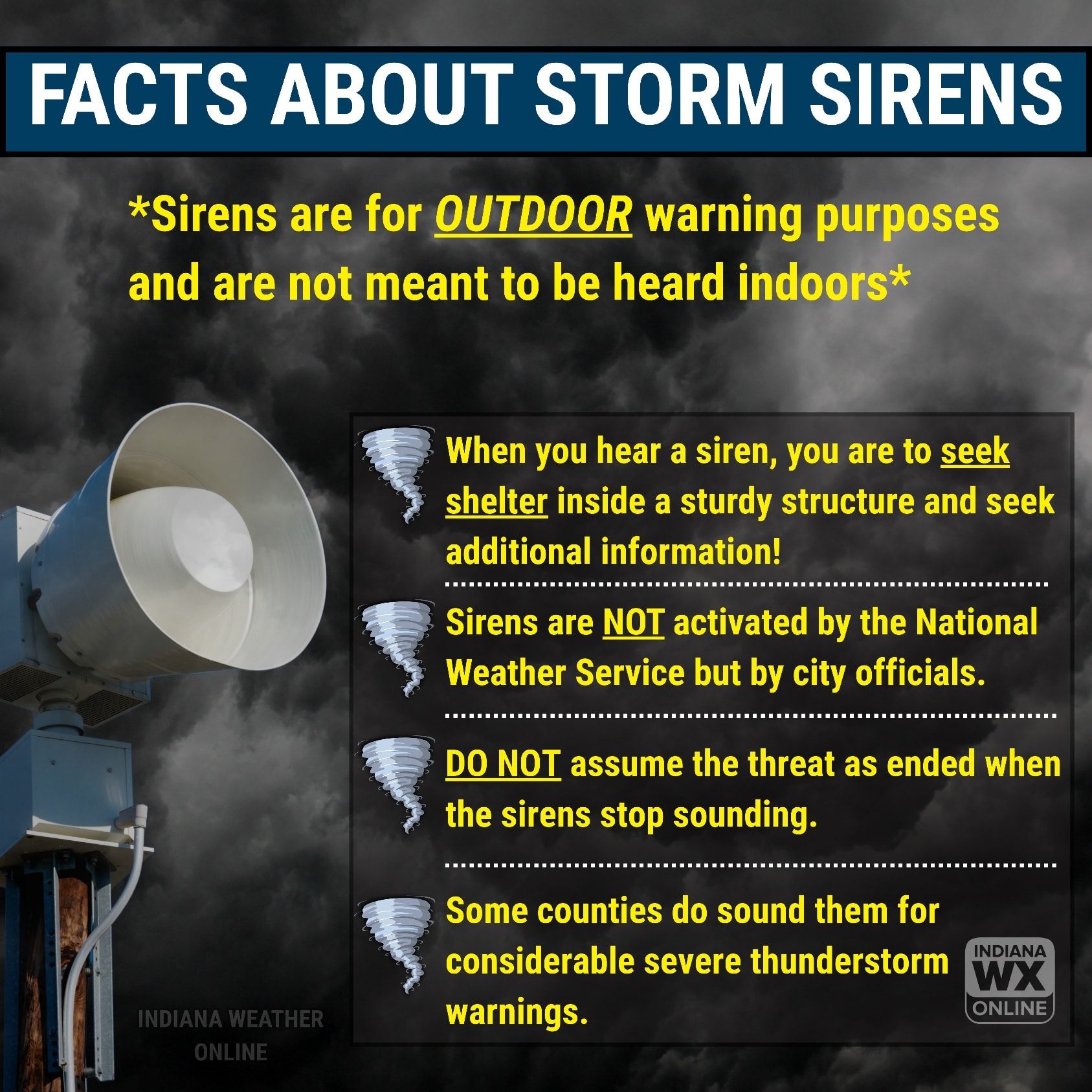 ⚠️ Facts about Outdoor Warning... - Indiana Weather Online | Facebook