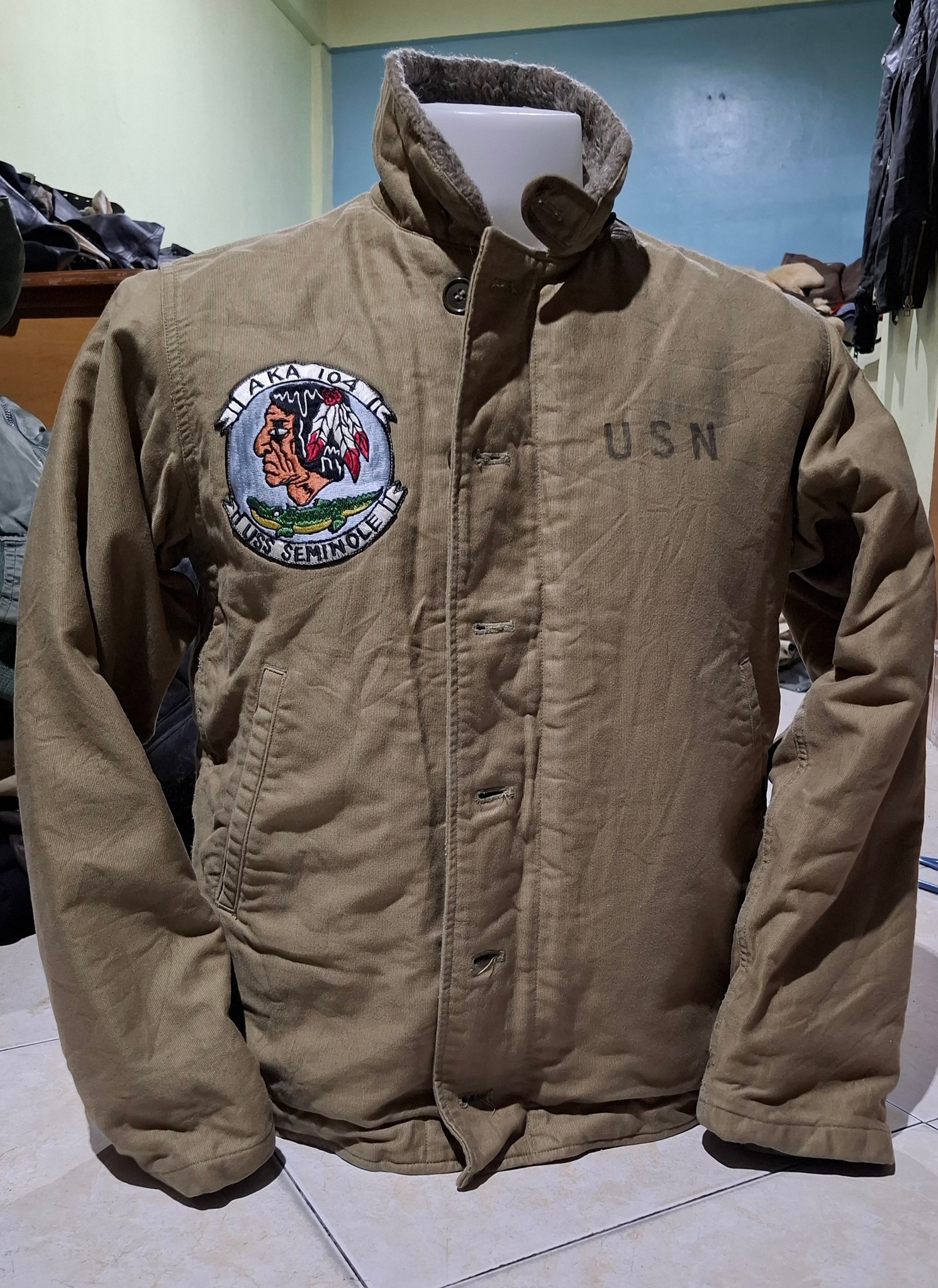 Rare khaki green N-1 deck jacket for sale