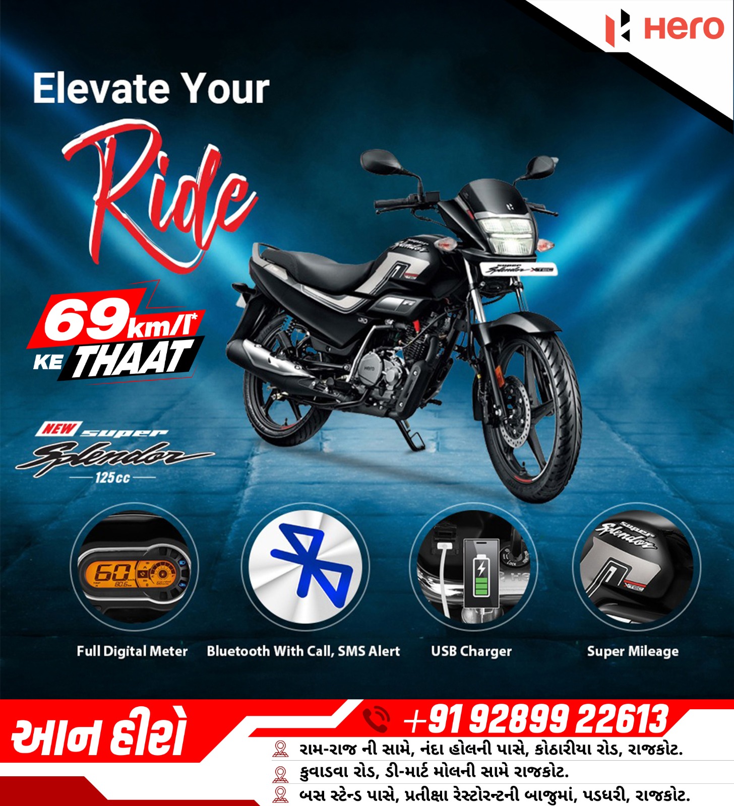 Aan - 🚀 Elevate Your Ride with the Hero Super Splendor! 🚀 Powered by a ...