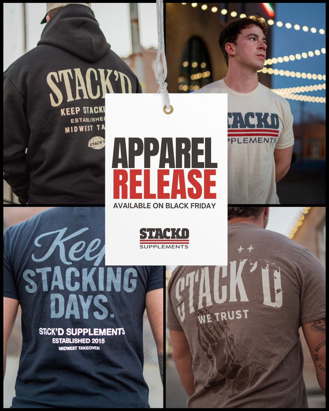 Black Friday Apparel Drop is Almost... - STACK'd Supplements | Facebook