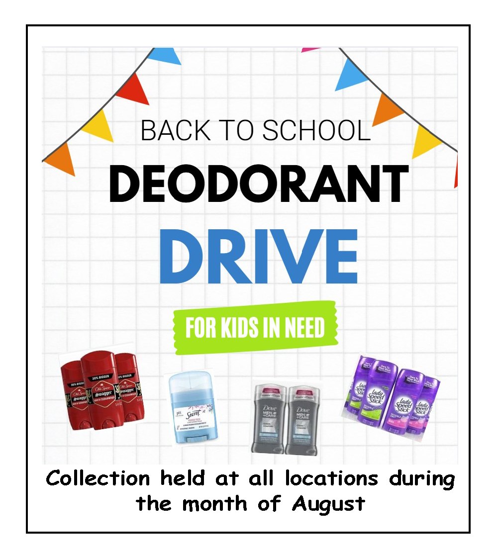 🎒 Back to School Deodorant Drive! 🧼... - Ben Lomand Connect | Facebook