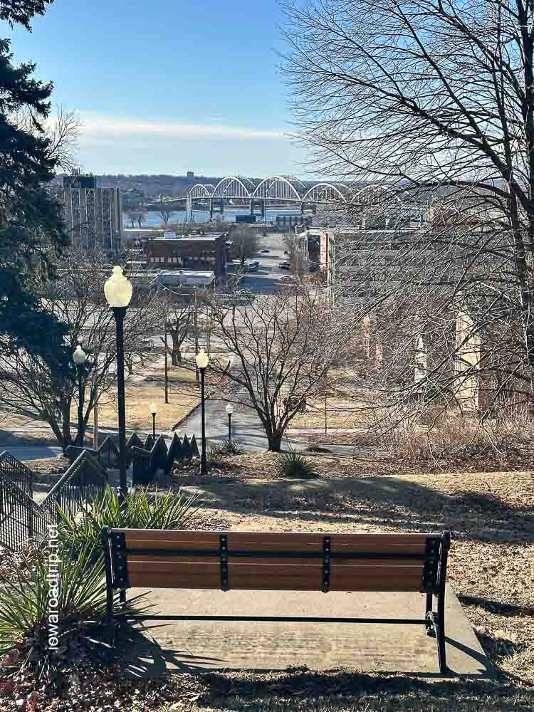 The view from Western Avenue looking towards downtown Davenport