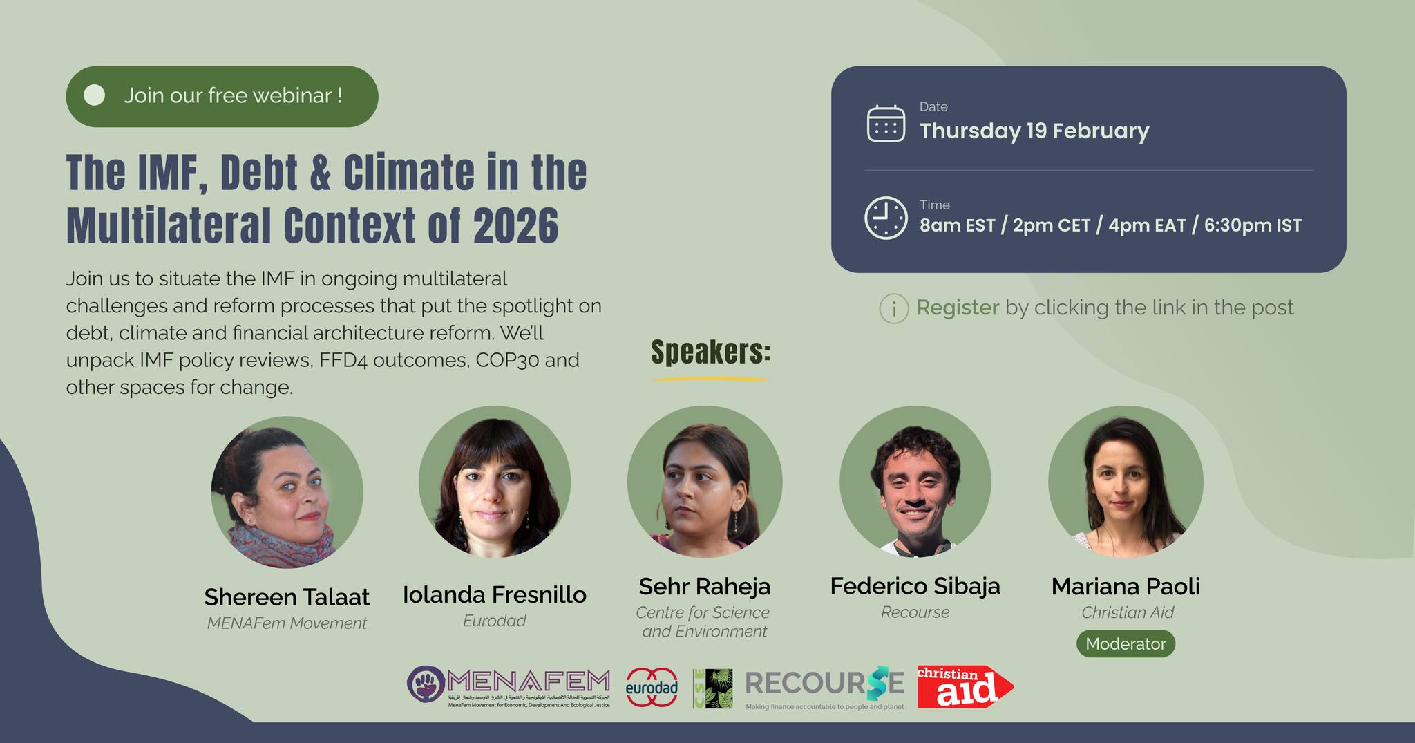 Recourse - 🚀 WEBINAR: The IMF, Debt & Climate in the... | Facebook