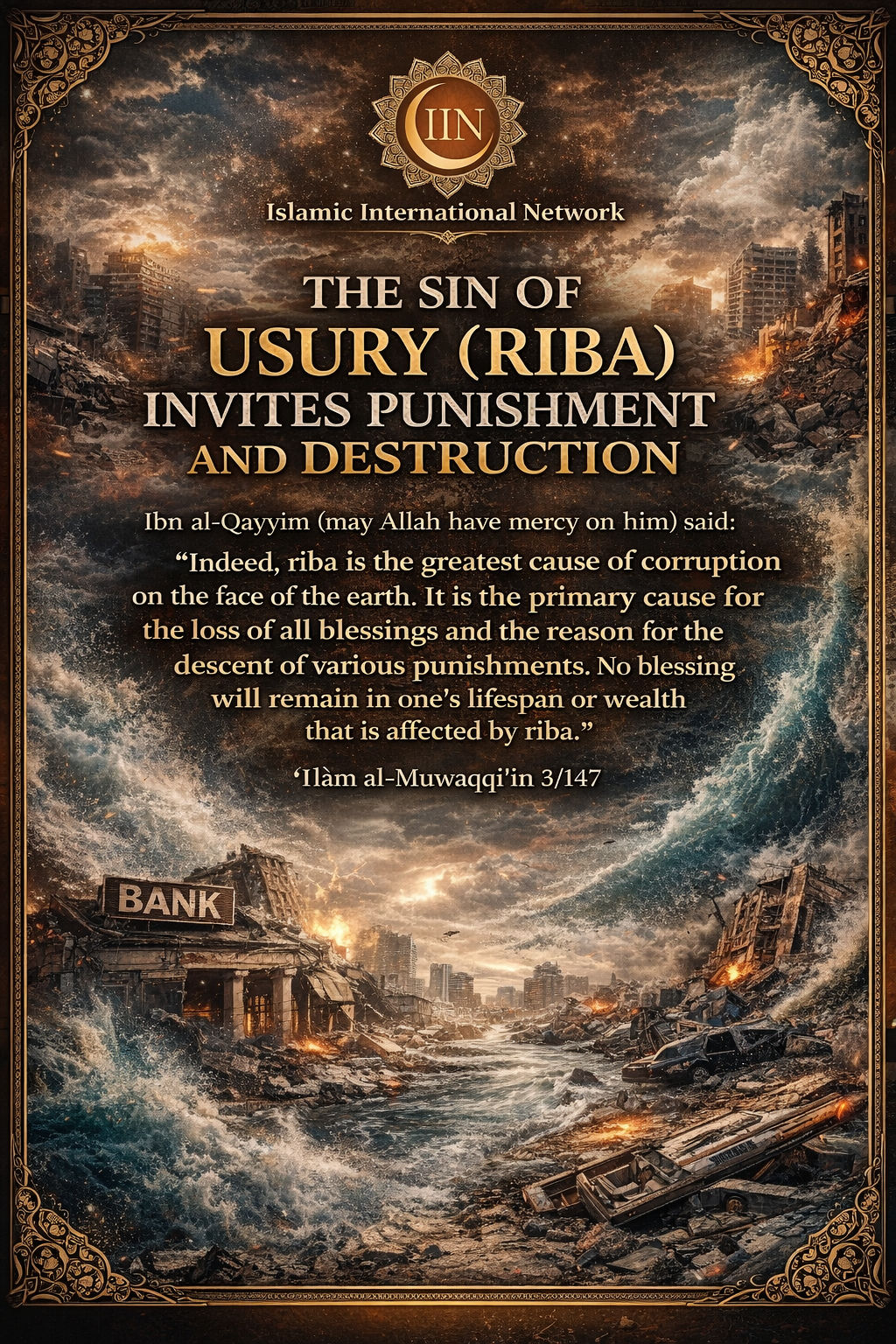 Islamic - ️ The Sin of Usury (Riba) Invites Punishment and Corruption ...