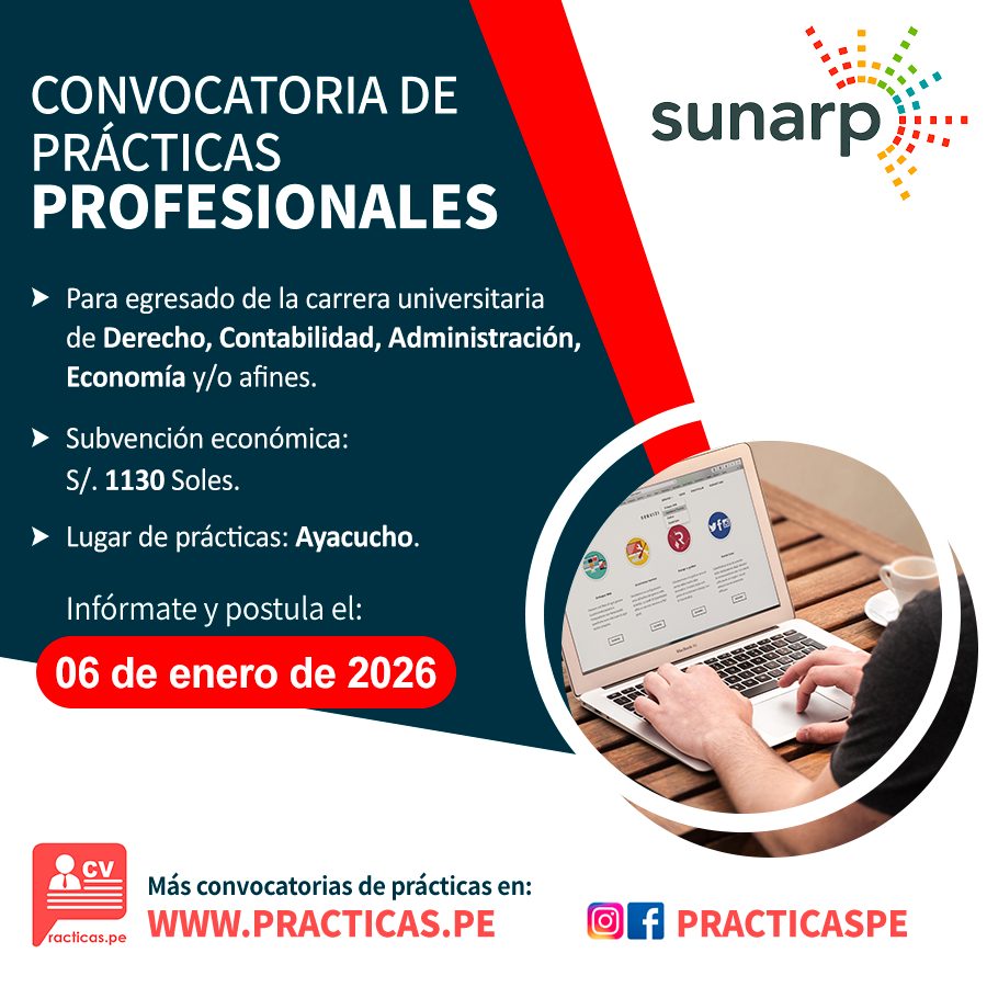 Prácticas - 🚨 Convocatoria de prácticas en SUNAT. Hay 18 vacantes Más ...