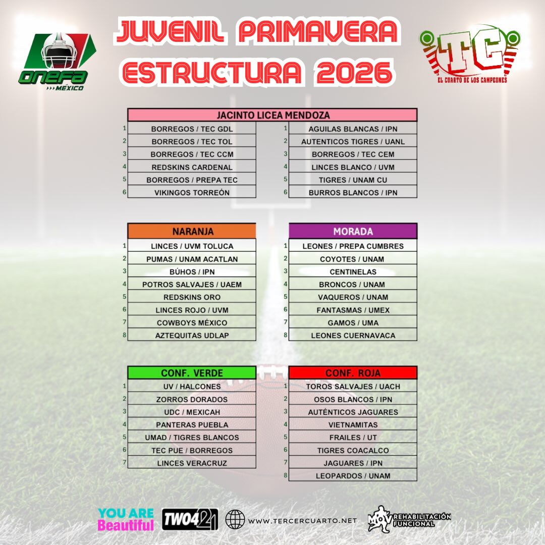 Tercer - 📋 ESTRUCTURA JUVENIL PRIMAVERA ONEFA 2026 🏆 Con la ...
