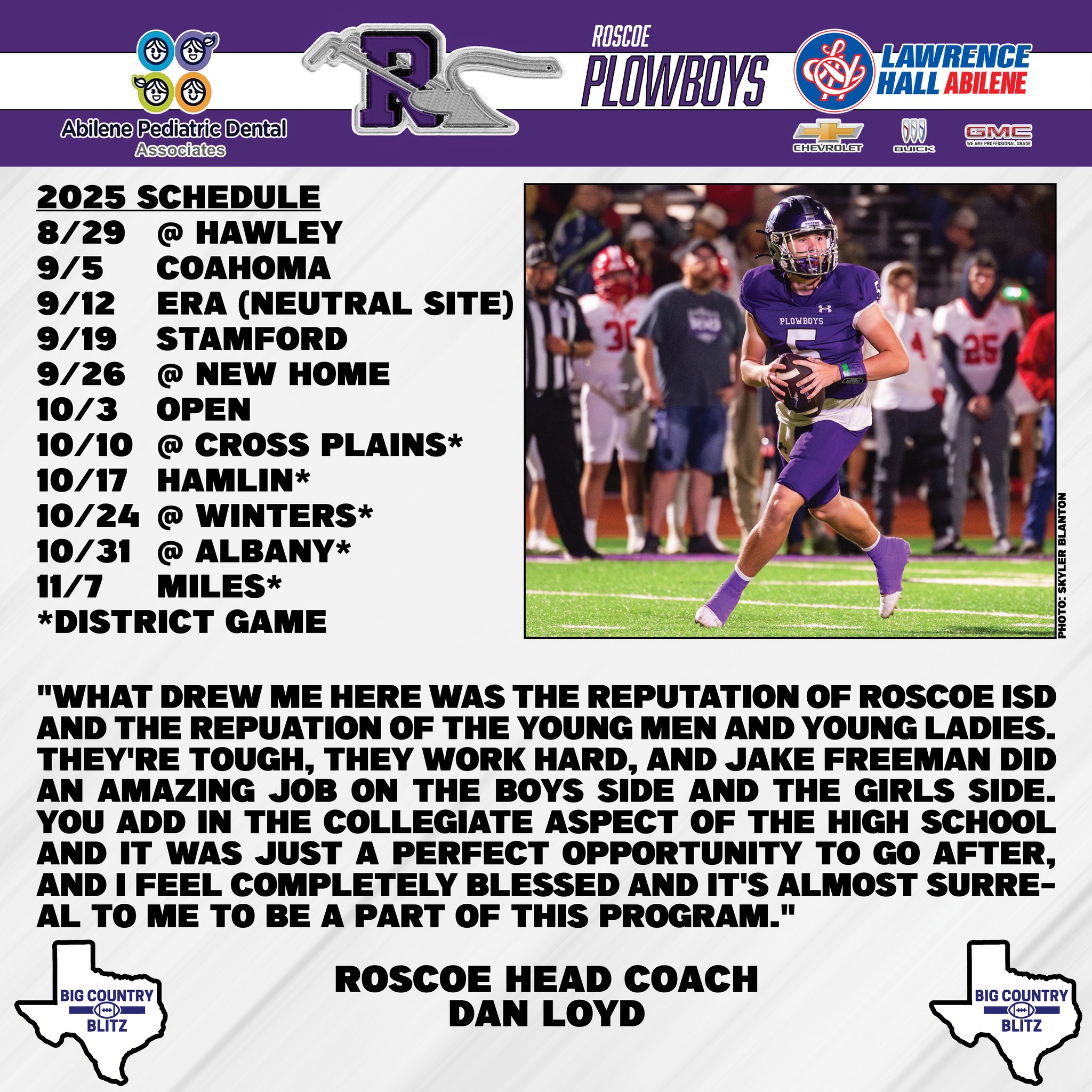 Big - Roscoe begins a new era in 2025 under new head coach Dan Loyd. I ...