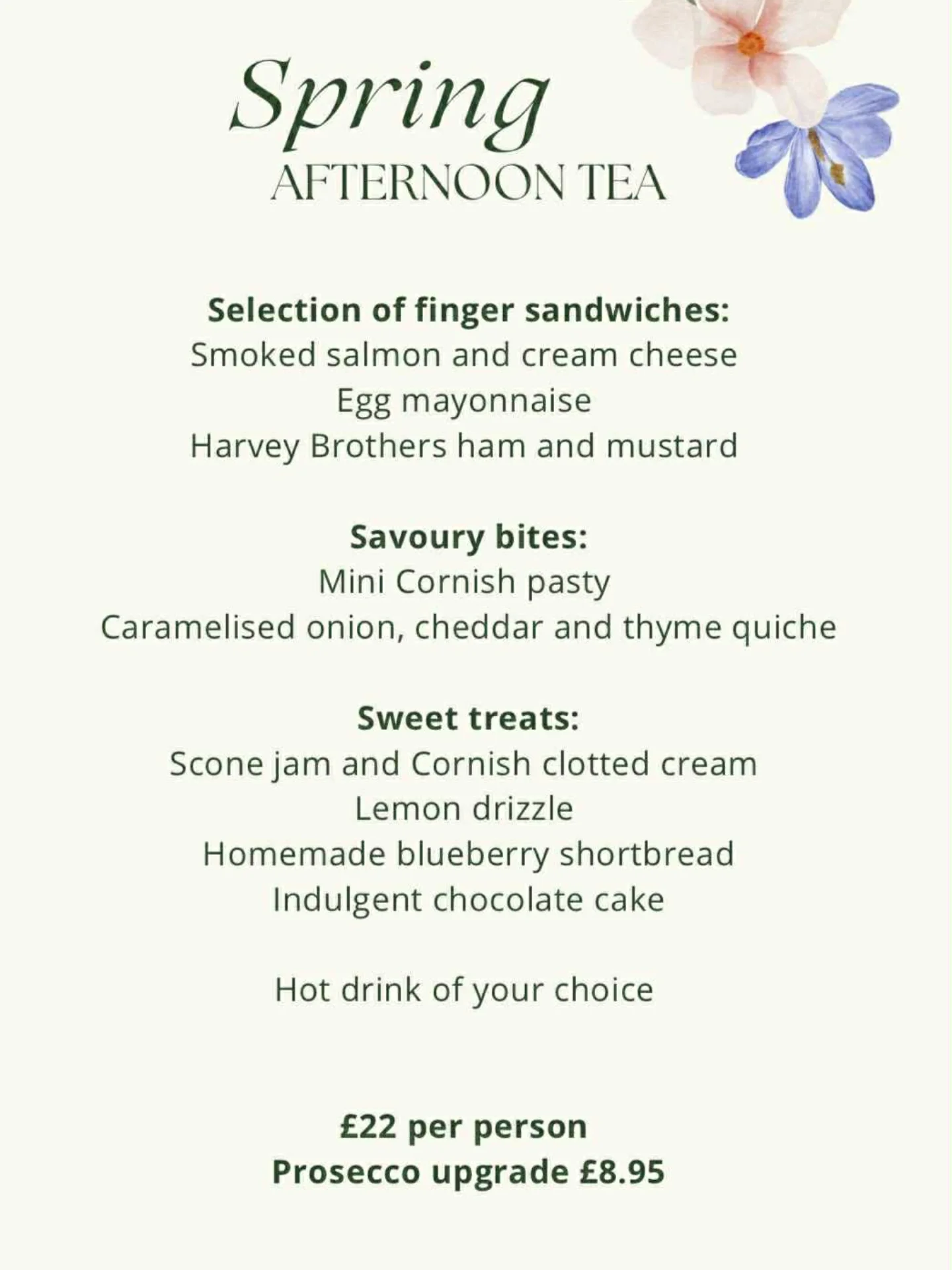 New menu alert Our Spring... - Trewidden Garden and Tearoom | Facebook