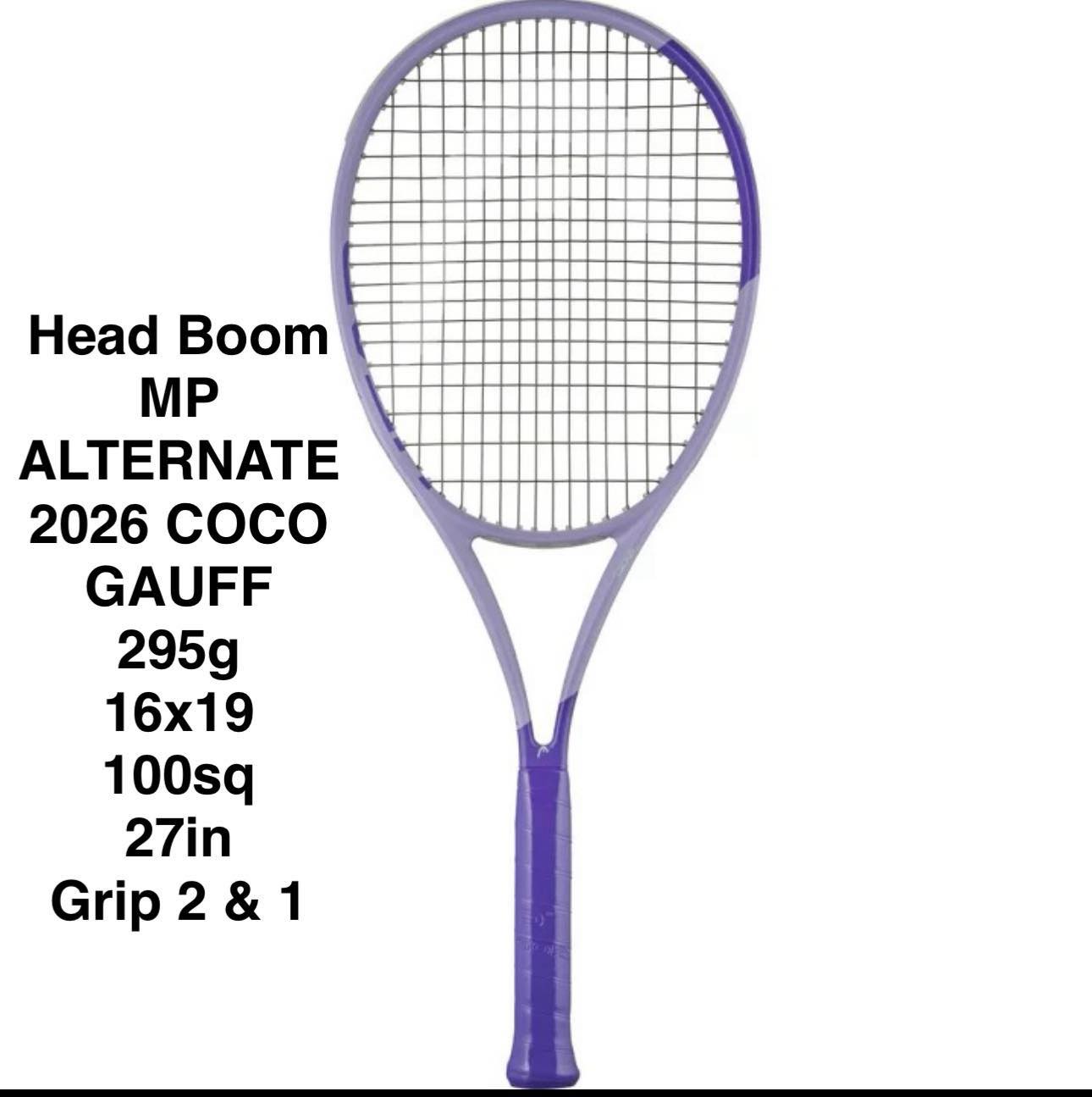 Head Boom 2026 Boom MP Coco Gauff 295g 100sq 16x19 G2&G1 MP L, MP 