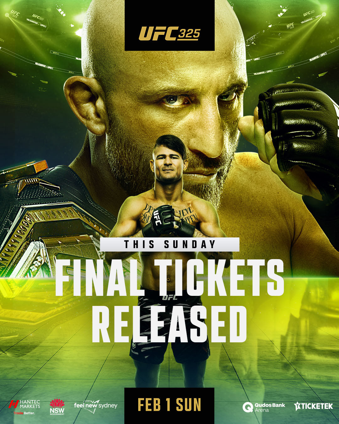 Ticketek - UFC 325 fight week is underway and final tickets have just ...