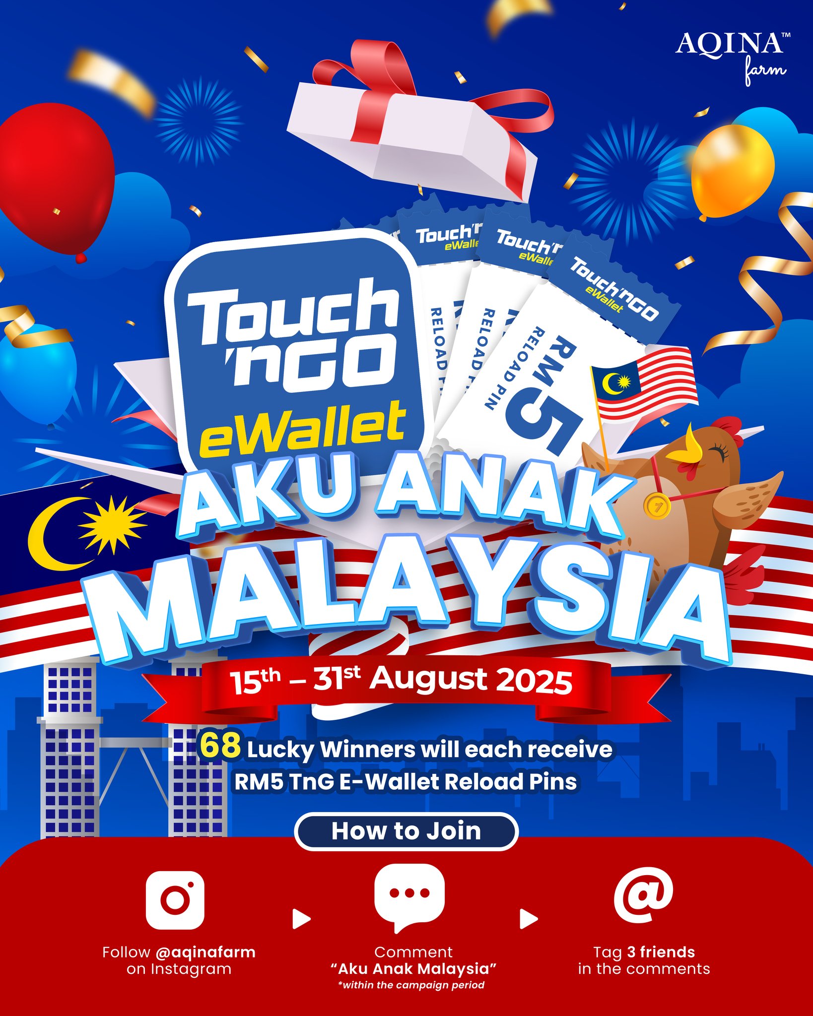 AQINA - 🇲🇾 Hari Merdeka Giveaway! 🎉 Stand proud, shout it loud: AKU ...