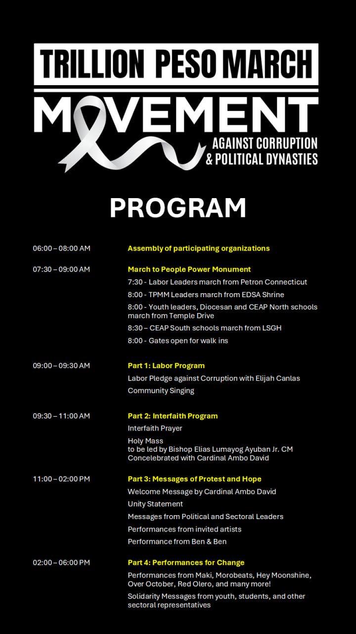 Reform - ADVISORY | TRILLION PESO MARCH Sharing the official program ...