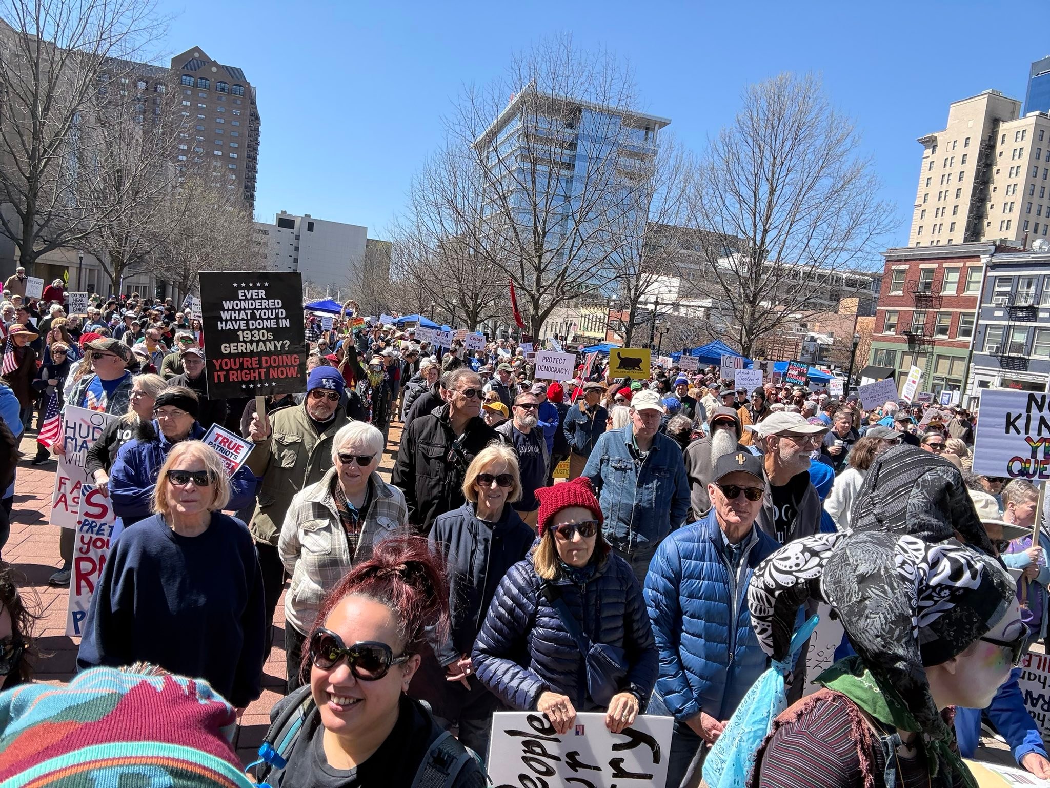 Crowds are filling Lexington