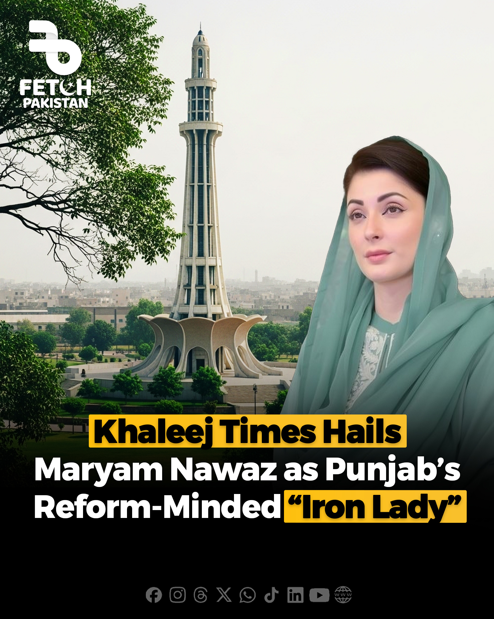 Fetch - Khaleej Times has recognized Maryam Nawaz as the reform-minded ...