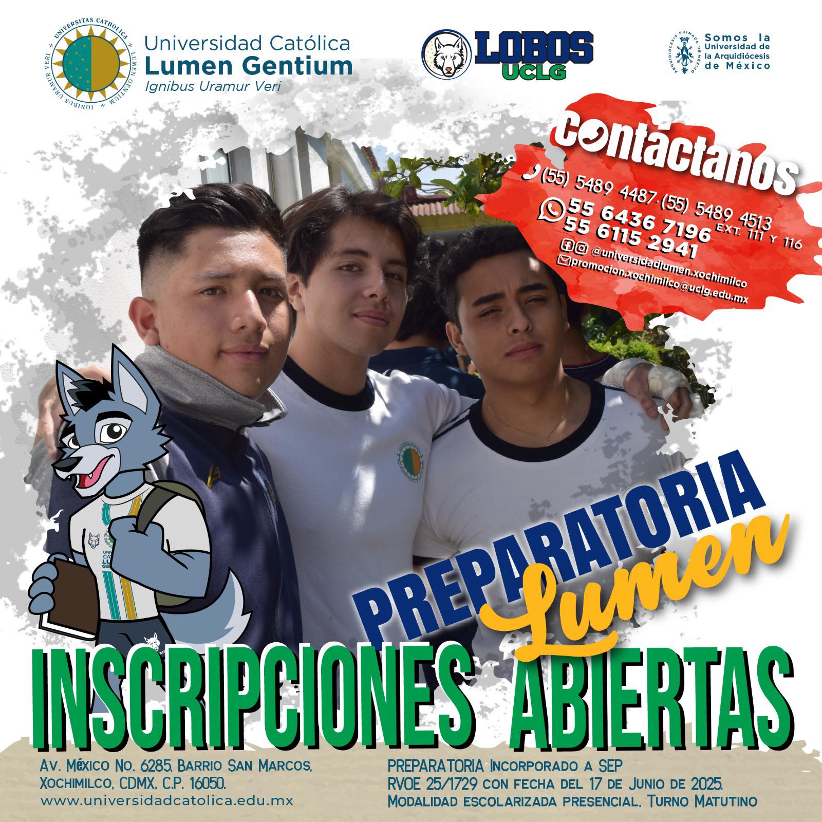 Universidad Católica Lumen Gentium, plantel Xochimilco. | Facebook