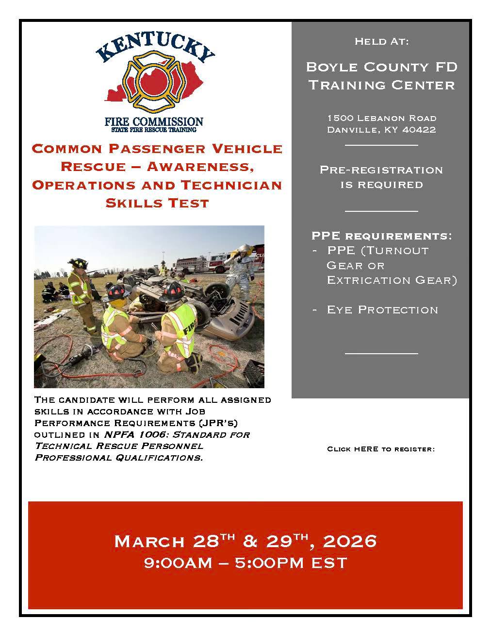 Kentucky IFSAC Accredited Fire Fighter Certification | Morehead KY