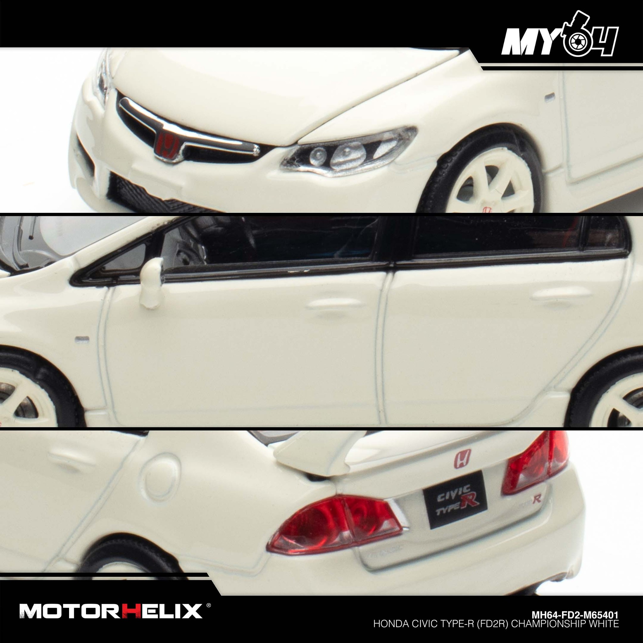 ▪️DIECAST MODEL▪️ Honda Civic Type-R (FD2R) Championship White 