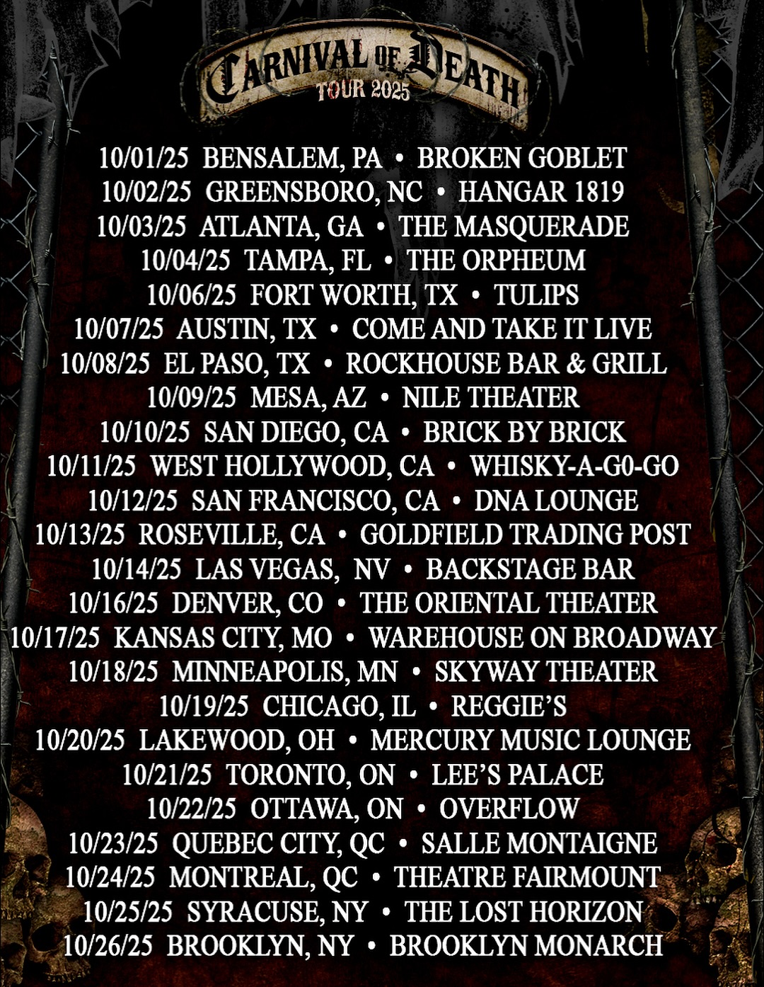 VADERMANIAX !!! Carnival of Death Tour organized by @Continental