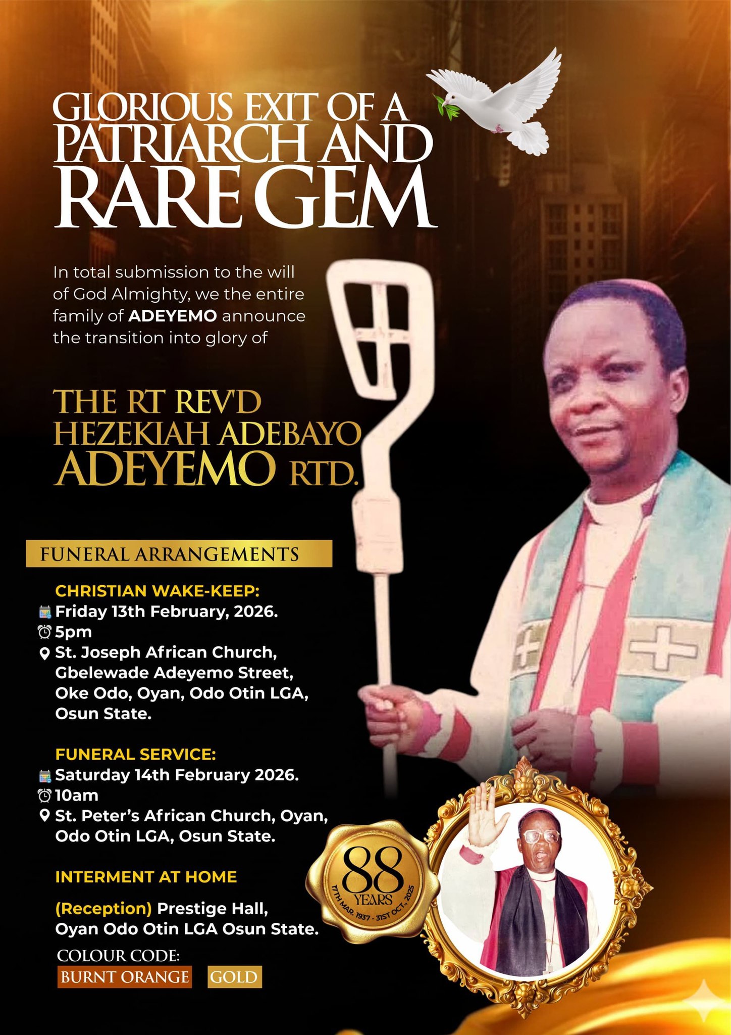 Oyan - Funeral Service‼️ The final burial ceremony of THE RT. REVD ...