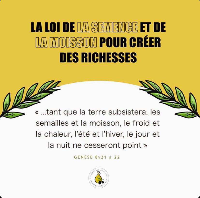 La loi de la semence et de la moisson... - Consommer Chrétien