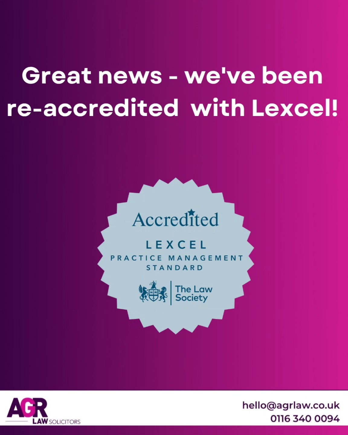 AGR - We’re absolutely delighted to share that we’ve once again ...