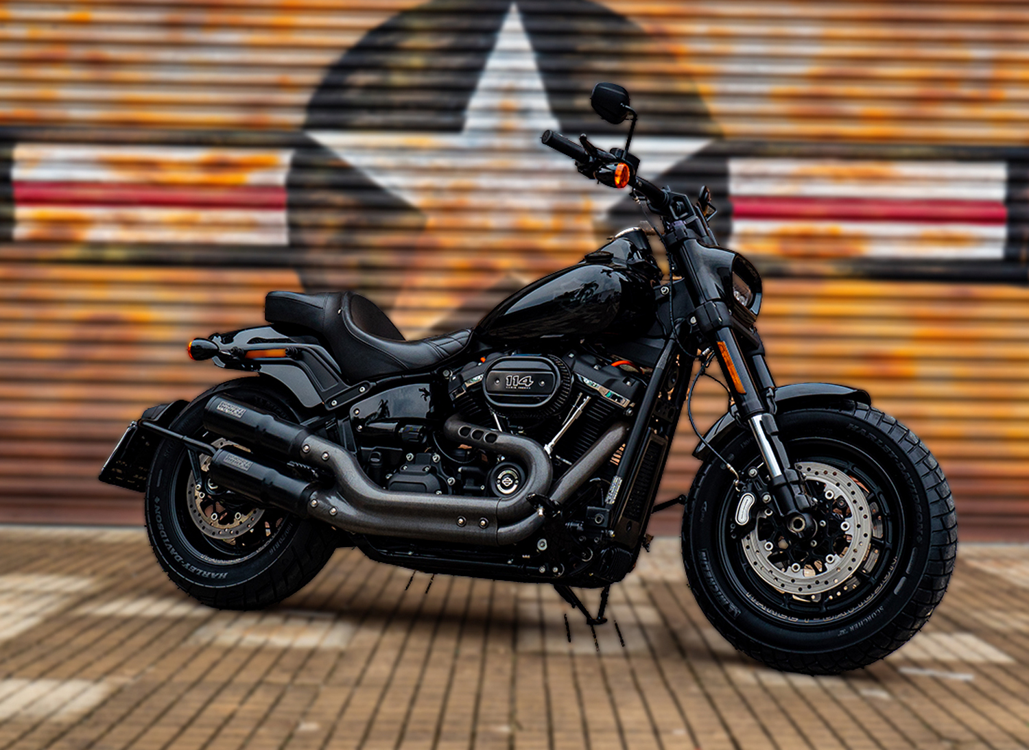 Harley-Davidson FAT BOB PRETA 2019 KM. 26.828 Cor: Preto Motor