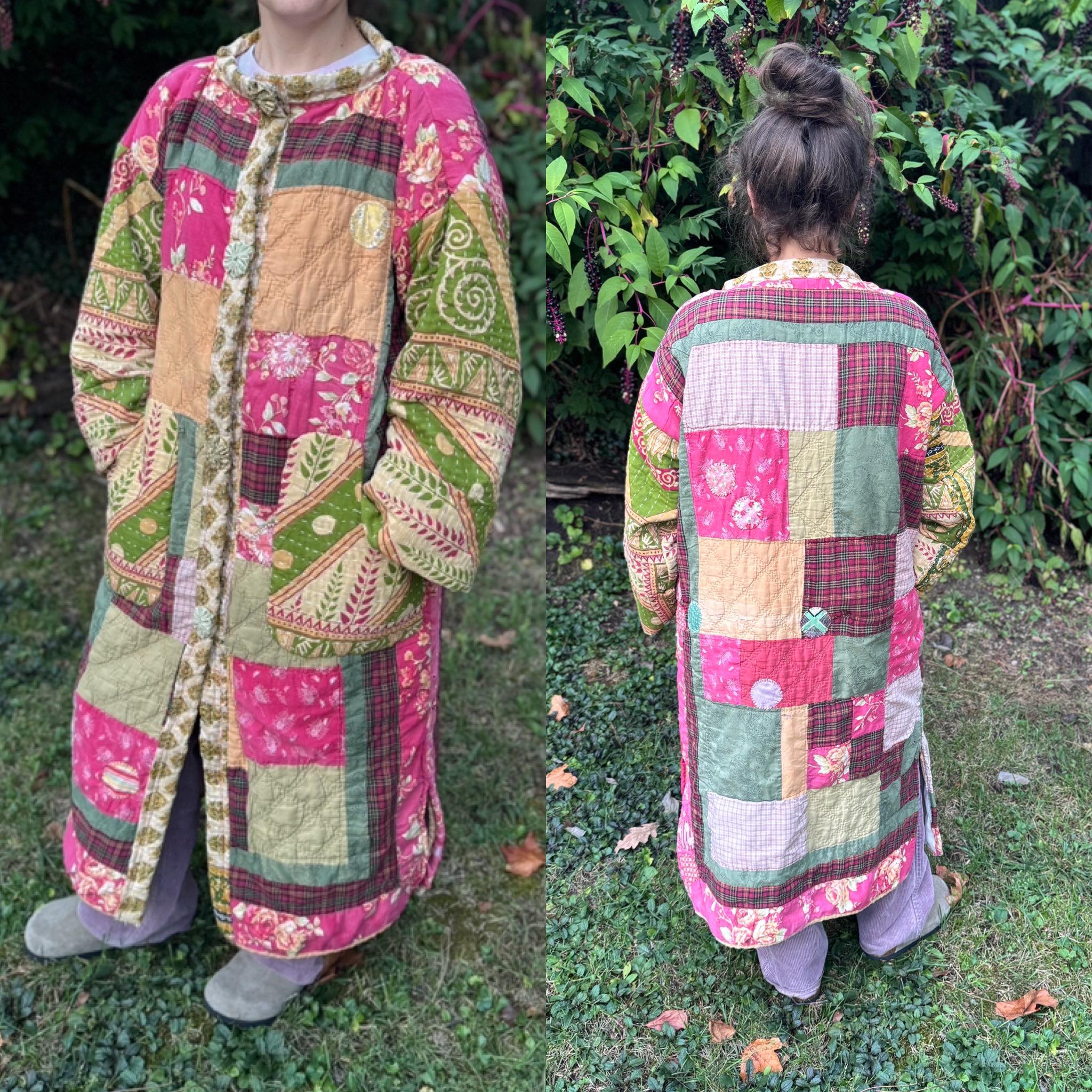 Making a quilt coat from upcycled blankets