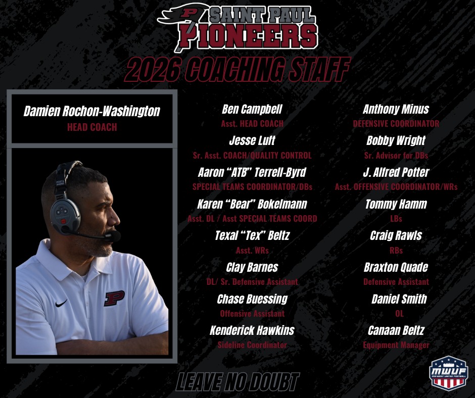 St - Announcing the coaching staff for your 2026 St. Paul Pioneers ...