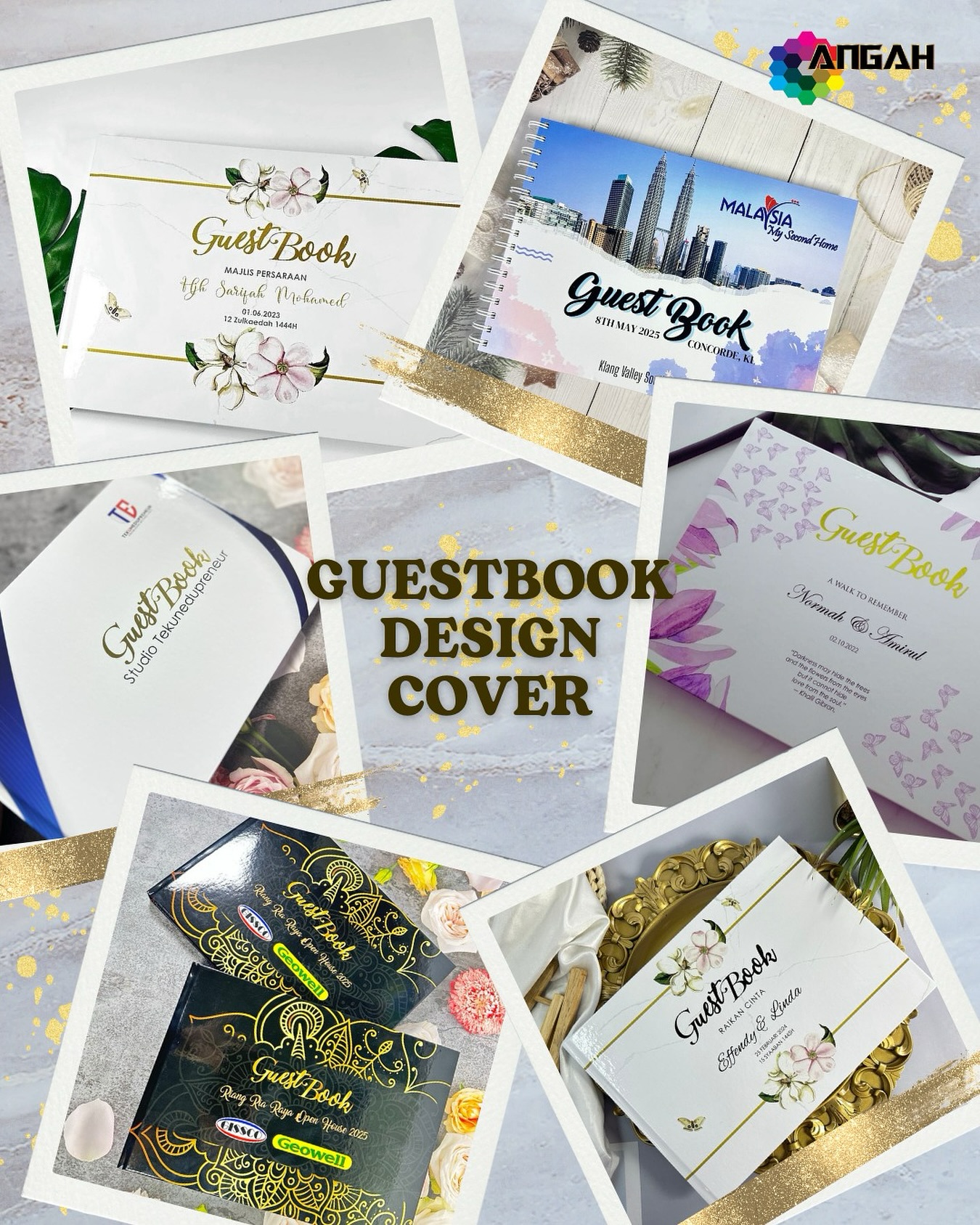Angah_guestbook - Tulisan 'guestbook' pada cover hadapan di print ...