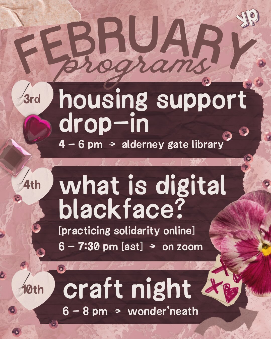 💘 Join us at our February Programs! 💘... - The Youth Project | Facebook