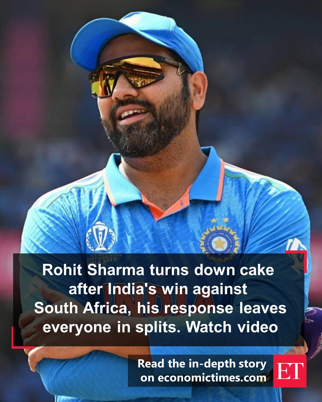 The Economic - 🏏😂 Rohit Sharma refuses cake! After India’s win vs South ...