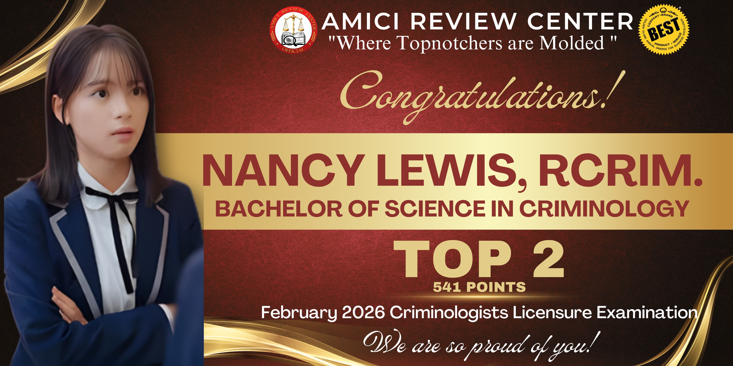 CONGRATULATIONS 🎊🍾🎈NANCY LEWIS,... - Amici Review Center | Facebook