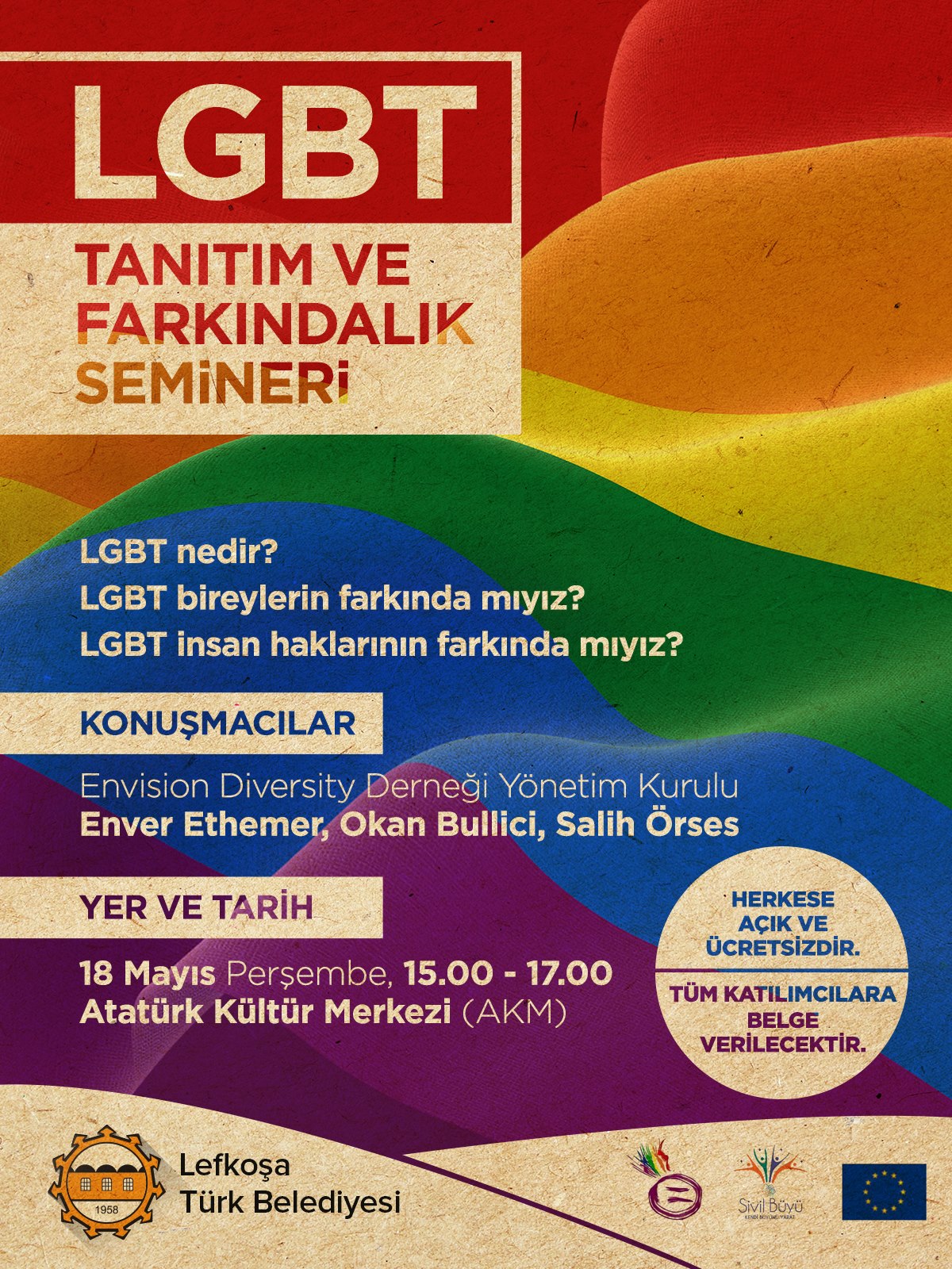 Lefkoşa Türk Belediyesi LGBT Tanıtım ve Farkındalık Semineri LGBT