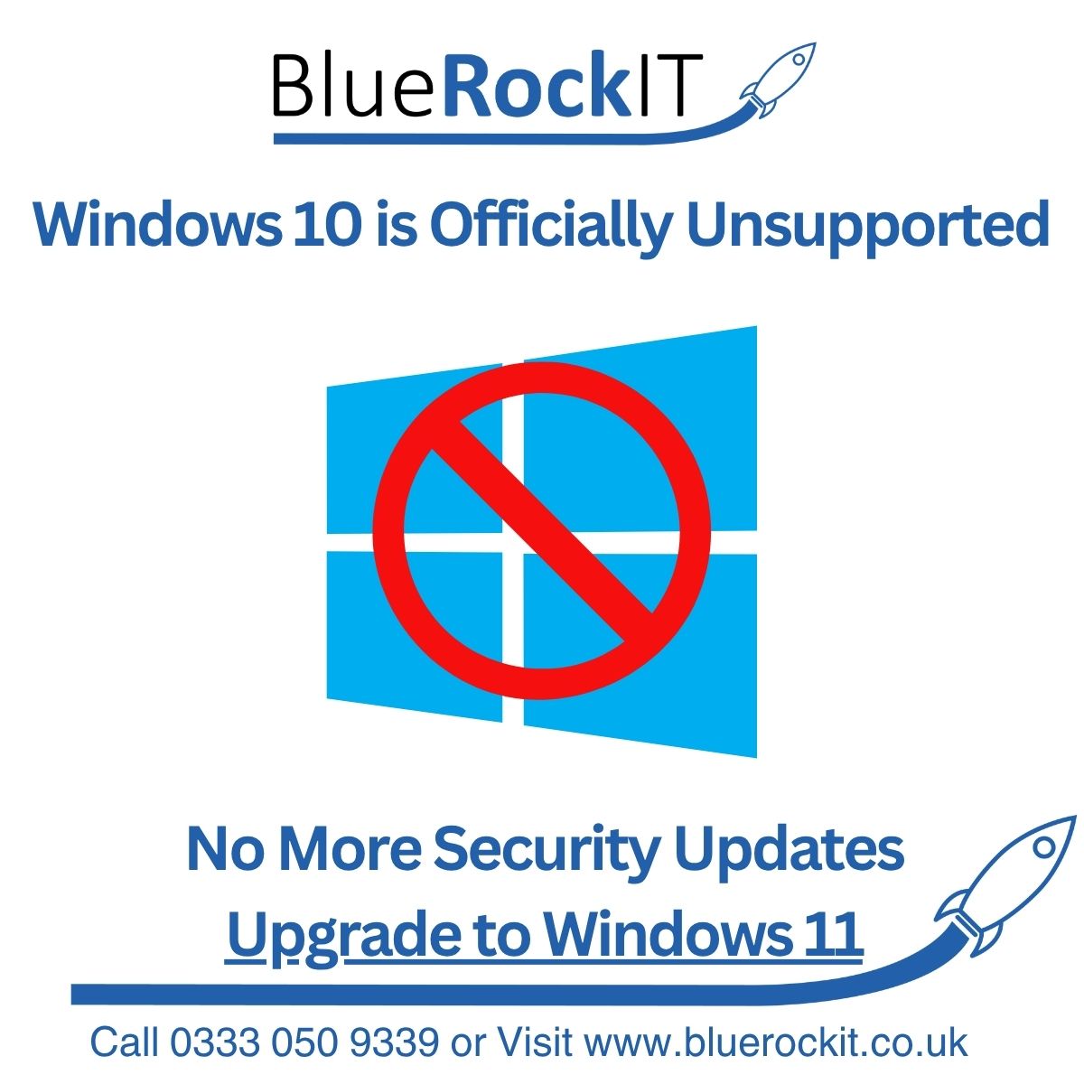 BlueRockIT - Windows 10 is Officially Unsupported ⚠️ As of October 14th ...