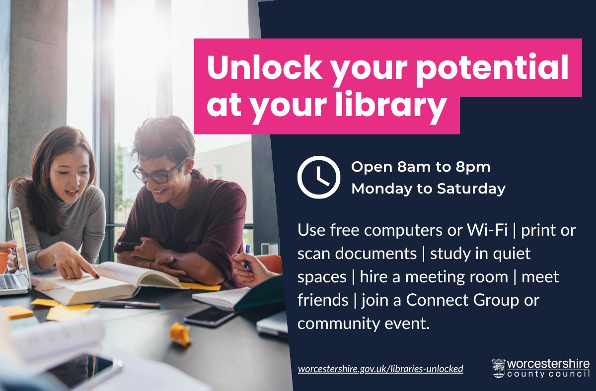 Worcestershire - Libraries Unlocked is the perfect study spot! With ...