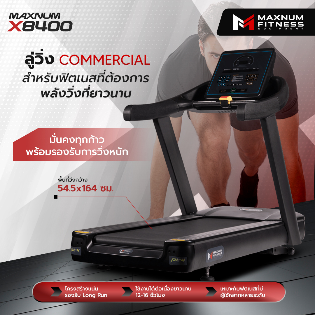 Maxnum Fitness - 🏃‍♀️ Maxnum X8400 ลู่วิ่ง Commercial... | Facebook