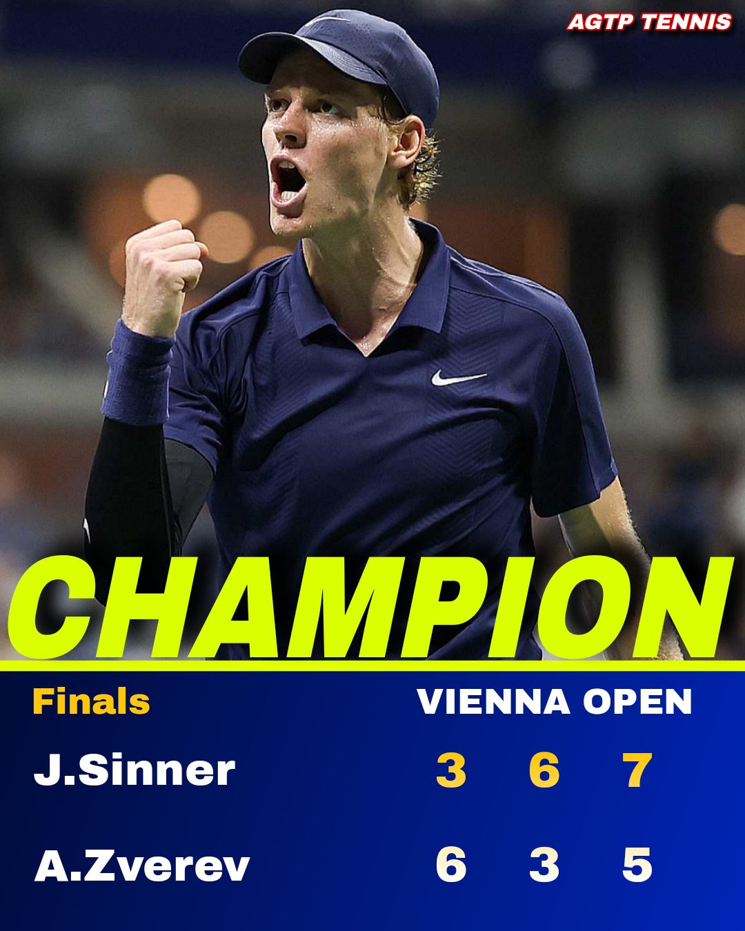 AGTP - Jannik Sinner can never be counted out. 🙂‍↔️ The World No. 2 ...