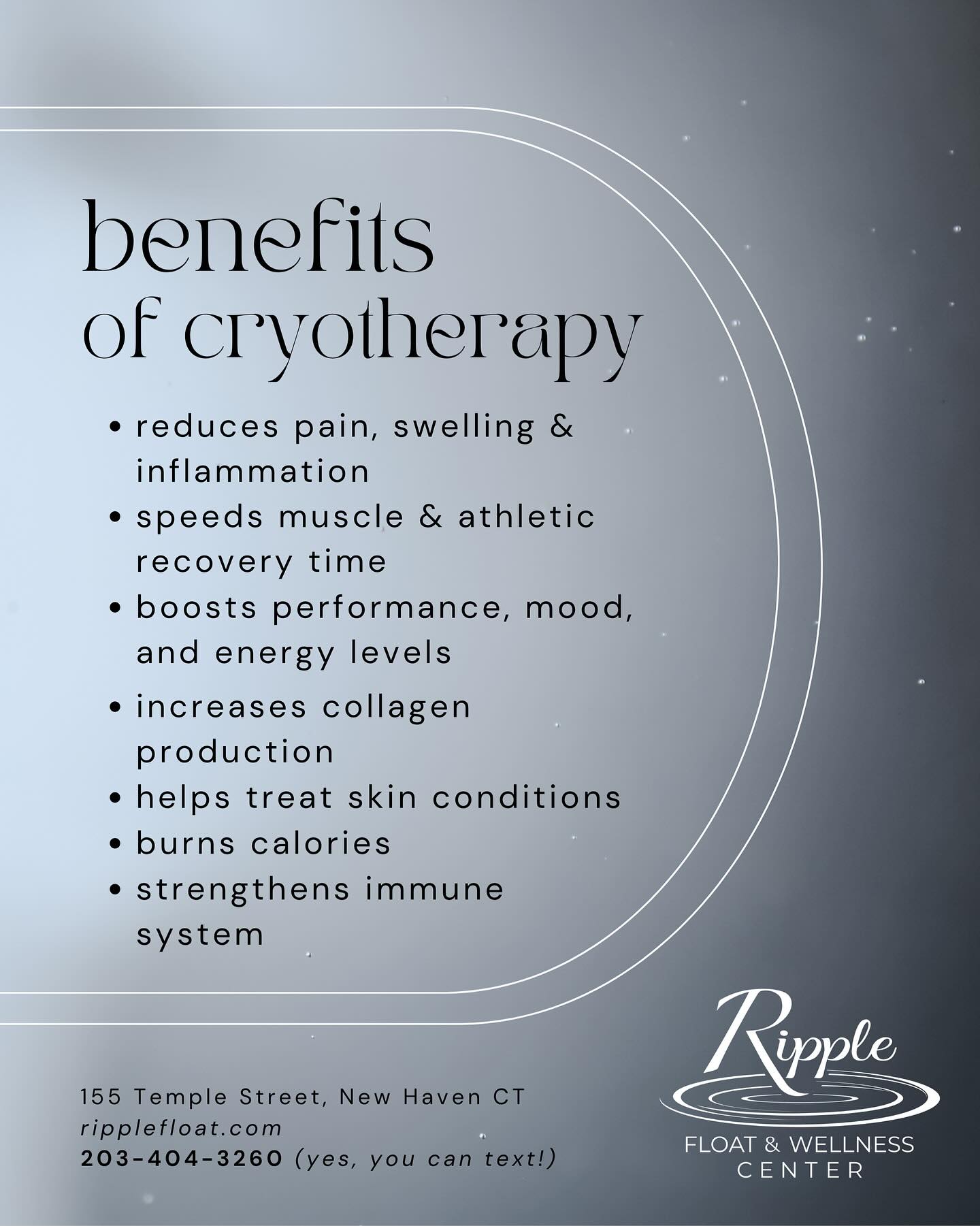 The benefits of... - Ripple Float and Wellness Center | Facebook