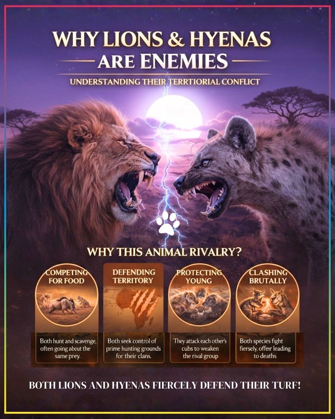 Animal - These two predators absolutely cannot stand each other Lions ...