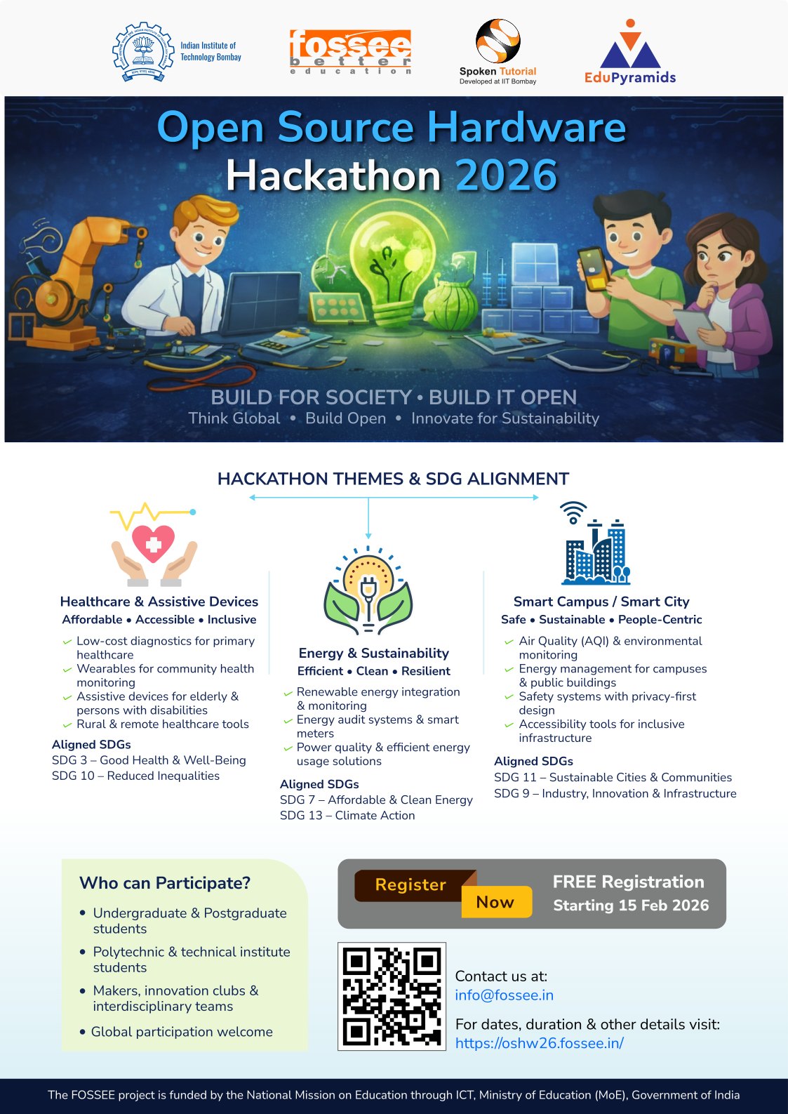 FOSSEE - 🌟 Open Source Hardware Hackathon 2026 is here! 🌟... | Facebook