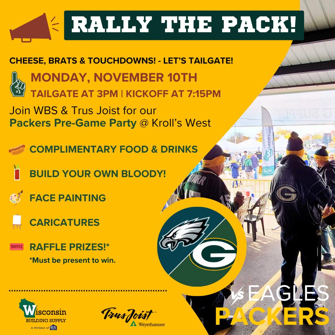 🎉 Rally the Pack! 🏈 From... - Wisconsin Building Supply | Facebook